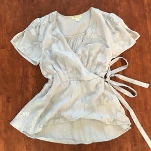 Short Sleeve Wrap Top